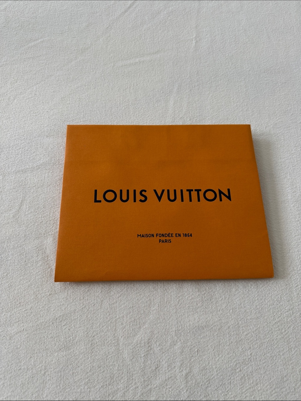 Louis Vuitton Orange Presentation Folder with Black Logo